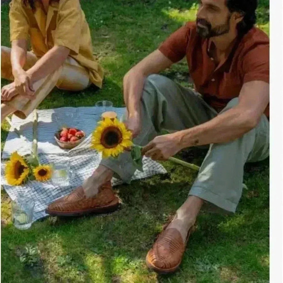 Artesun Woven Leather Mexican Huarache Mules M7 / W9 - Picture 2 of 9